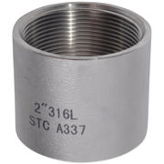 Threaded Fitting, Rustfri, ISO 4144, Muffe, 3/8", AISI316L