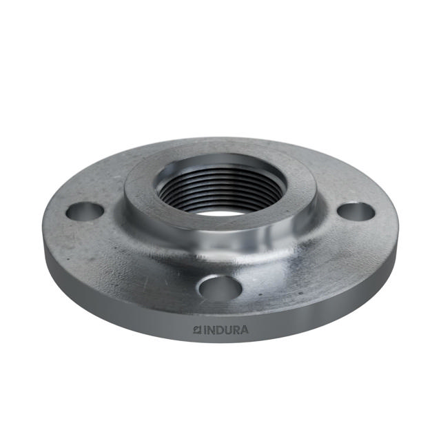 Flanges, HDG, Sort, EN 1092-1, Gevindflange, T:13, PN6, B1, DN40, 1 1/2", P250GH, 1.0460, 