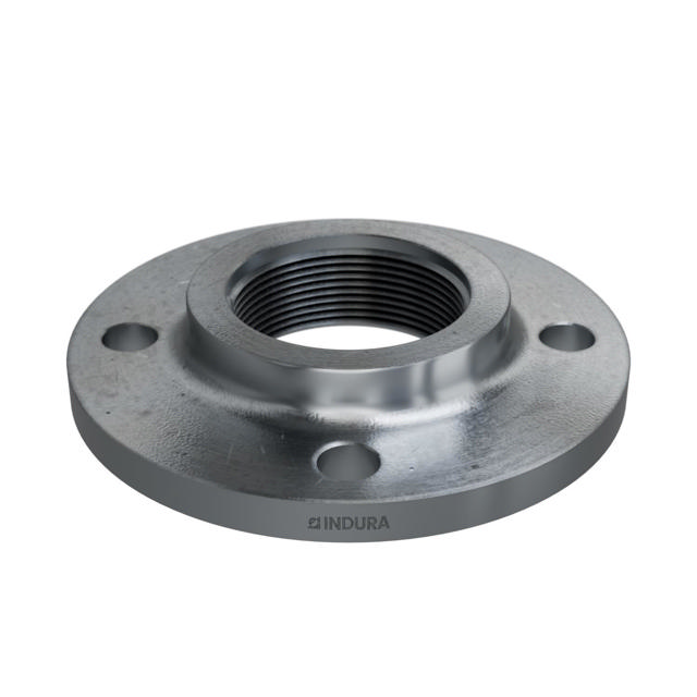 Flanges, HDG, Sort, EN 1092-1, Gevindflange, T:13, PN6, B1, DN50, 2", P250GH, 1.0460, 