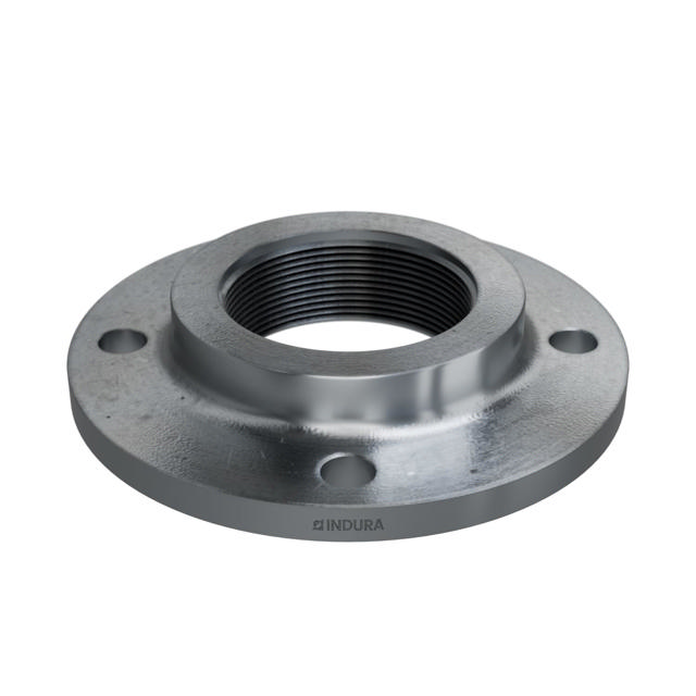 Flanges, HDG, Sort, EN 1092-1, Gevindflange, T:13, PN6, B1, DN65, 2 1/2", P250GH, 1.0460, 