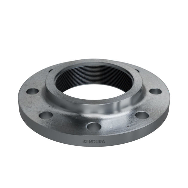 Flanges, HDG, Sort, EN 1092-1, Gevindflange, T:13, PN10-16, B1, DN100, 4", P250GH, 1.0460, 