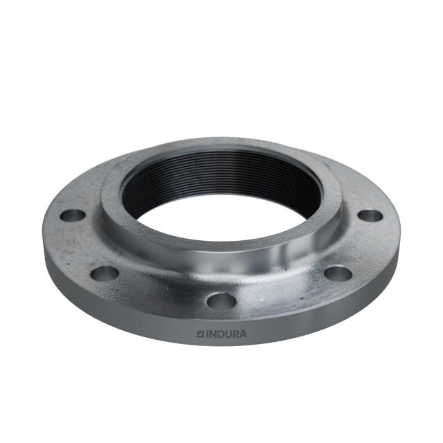 Flanges, HDG, Sort, EN 1092-1, Gevindflange, T:13, PN10-16, B1, DN125, 5", P250GH, 1.0460, 