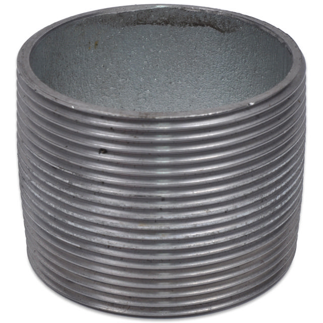 Threaded Fitting, HDG, EN 10241, Nippelrør Sammenskåret, 1/2"