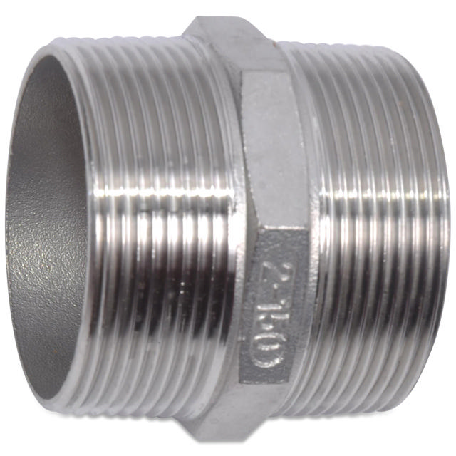 Threaded Fitting, Rustfri, ISO 4144, Brystnippel, 1/8", AISI316