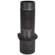 Threaded Fitting, Sort, EN 10241, Nippelrør Langgevind, 3/8"