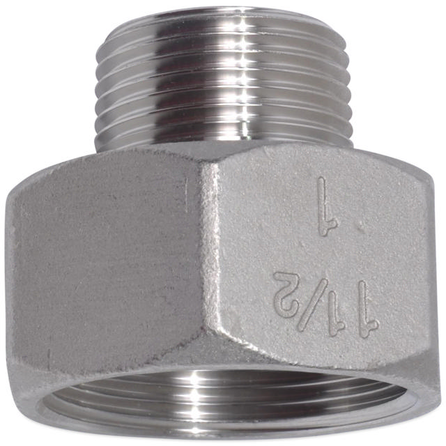 Threaded Fitting, Rustfri, ISO 4144, Spidsmuffe, 1/4"/1/8", AISI316