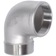 Threaded Fitting, Rustfri, ISO 4144, Vinkel, 1/8", AISI316
