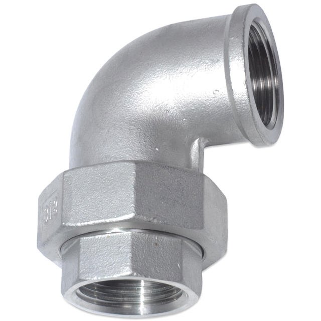 Threaded Fitting, Rustfri, ISO 4144, Vinkelunion, 1", AISI316