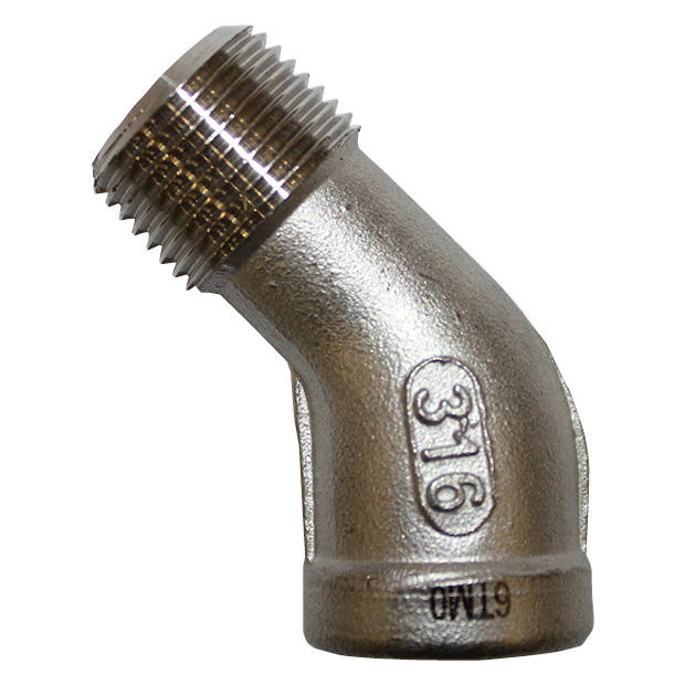 Threaded Fitting, Rustfri, ISO 4144, Vinkel, 1/4", AISI316