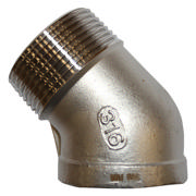 Threaded Fitting, Stainless, ISO 4144, Elbow, 1", AISI316
