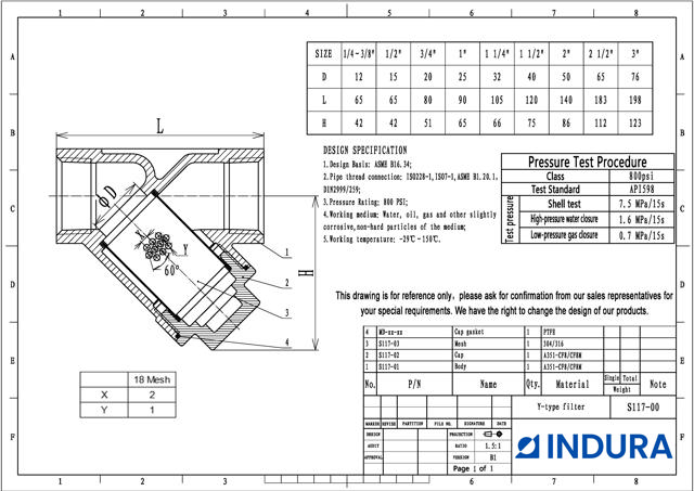 Screwed End Y-strainer