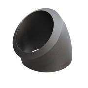 Butt-Weld Fitting, Sort, ASME B16.9, Svejsebøjning, 1 1/2", A-234 WPB